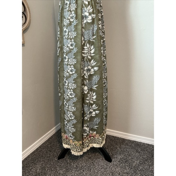 Vintage‎ Faith Smocked Tank Dress Boho Hippie Beach Multi Print XL - Picture 5 of 16